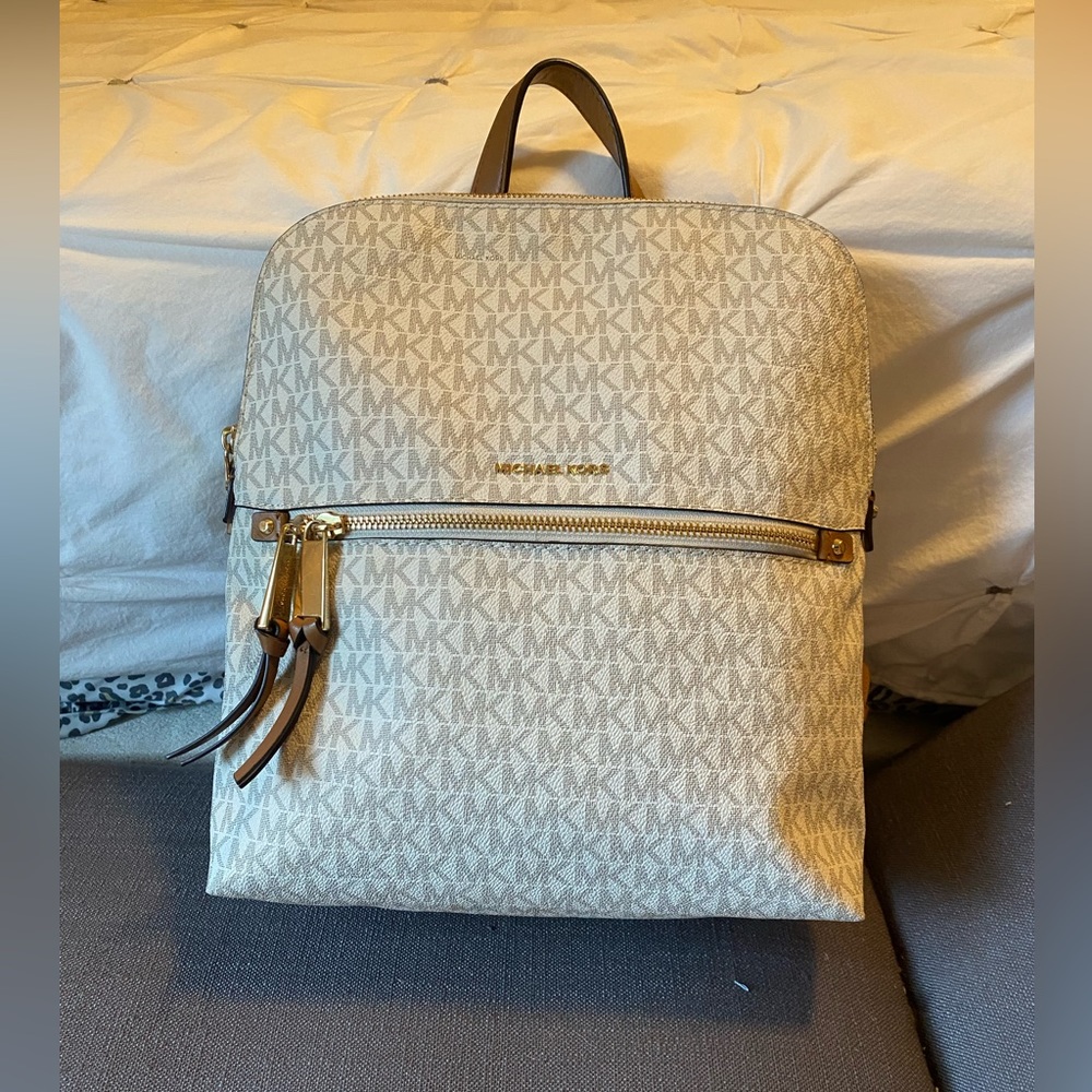 MK cream backpack